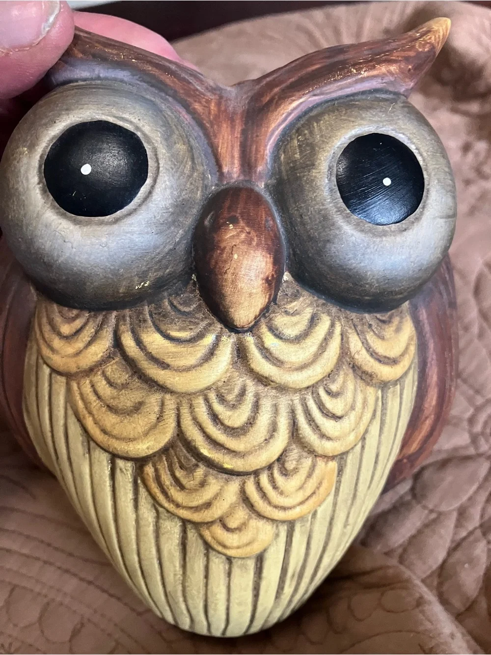 Vintage Ceramic Owl Vase by Burton